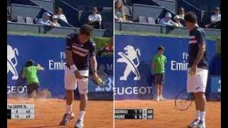 Tennis Ball Boy Runs Into Wall!