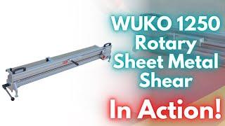 WUKO 1250 Rotary Sheet Metal Shear- In Action