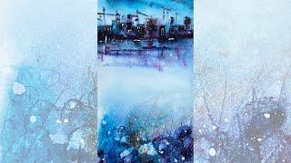 How To Paint An Abstract Watercolour For Beginners #shorts