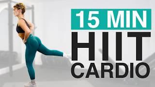 15 MIN CARDIO HIIT WORKOUT AT HOME (No Jumping/Apartment Friendly, No Equipment)