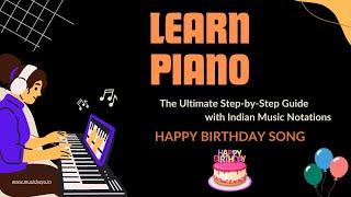 Happy Birthday Song | Play Piano Sargam Easy | #sharmasargam #sikhosaral