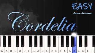 Juan Arenosa - Cordelia ~  SLOW EASY PIANO TUTORIAL