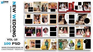 Wedding psd files free download 2024 | Wedding album design templates 12x36  #psdtemplate