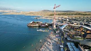 Noa beach club - Zrće -Pag - Novalja - Croatia Summer 2023 - drone video