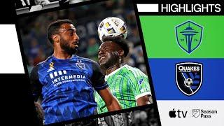 Seattle Sounders vs. San Jose Earthquakes | Morris Brace! | Full Match Highlights