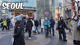 Myeongdong Walking Tour. Seoul City Korea 4k City Tour