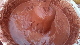 Asmr|| Pure red dirt cylinders||relaxing mouthwatering yummy paste  satisfaction 