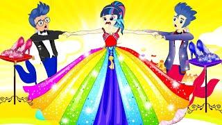 MLP Equestria Girls Animated Compilation Series | Rich And Poor Fairy Tale Dress Up And Love Story