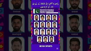 Pakistan Squad for Champions Trophy 2025  #youtubeshorts #pakistancricket #cricket #babarazam