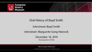 Oral History of Boyd Smith