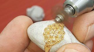 How do they cut 21 k gold rings with diamond blade