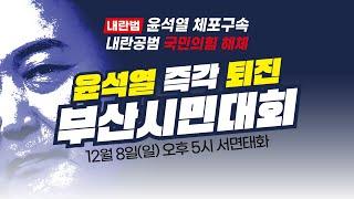 12월8일 내란범 윤석열 체포구속! 내란공범 국민의힘 해체! 윤석열 즉각 퇴진 부산시민대회