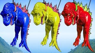 Dinosaur T-Rex Godzilla vs Indominus Rex Godzilla Dinosaur Fight Jurassic Park Evolution