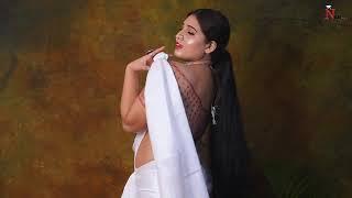 Chadni | White Satin Saree with Oxidised jewellery | Saree Lover | Saree Sundori | Backless Saree