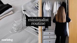 Minimalist routine | Clean my closet | Silent vlog