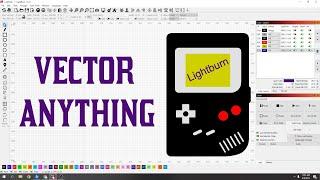 Vectorize anything using shapes and the node editing tool Lightburn software laser Vector SVG