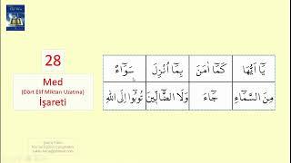 28  Lafzatullah, Huruf-i Mukattaa, Med (4 Elif Miktarı Uzatma) İşareti, Med ve Kasr