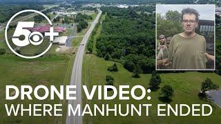 Arkansas State Police footage shows  where Stacy Lee Drake's manhunt came to a close