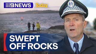 Two women drown after being swept off rocks in Sydney | 9 News Australia