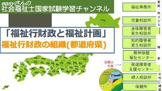 福祉行政の組織ー都道府県「福祉行財政」easyさんの社会福祉士国家試験学習チャンネル】