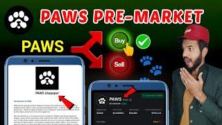 Paws Pre Market price | Paws White paper | Paws Airdrop date out | Paws new updates | wcoin airdrop