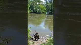 Russia Fishing from the river