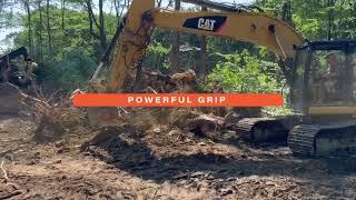 Shearex Stump Shear Paired With CAT Excavator!