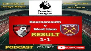 Bournemouth's Dramatic Draw with West Ham 1-1