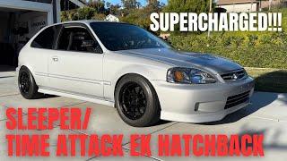 "Silent Beast Unleashed: Supercharged EK Civic Time Attack Build"