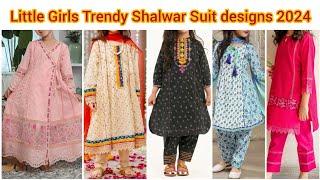 2024 Trending Little girls shalwar suit designs/Baby girls kurti Shalwar/Little girls casual dresses