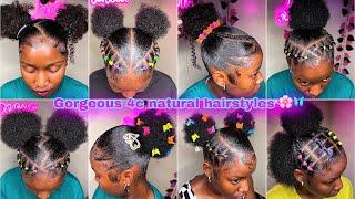 BEST 4𝐜 natural HAIRSTYLES + 𝐒𝐥𝐚𝐲𝐞𝐝 edges 🩵NEW PINTEREST HAIRSTYLES 2024