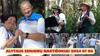 Alytaus senjorų naktišokiai 2024 07 08 su grupe R&A iš Tytuvėnų