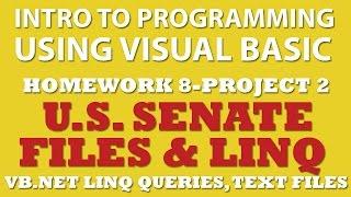 VB.net 8-2: US Senate - Working with Text Files and VB.net Linq