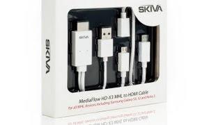 Skiva MHL Micro USB to male HDMI cable Unboxing & Hands On