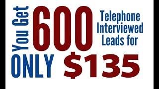 Telephone Interviewed Leads [ Business Opportunity Seekers]