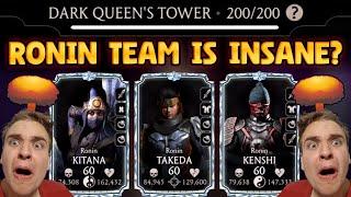 MK Mobile. Ronin Team vs. Fatal Dark Queen's Tower Battle 200. I CAN'T BELIEVE MY EYES!