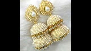 LATEST MODEL SILK THREAD  EARRINGS DESIGNS.