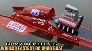 1/8 Scale Lucas Oil Rc Drag Boat GPS Tested - Fast Rc Boat