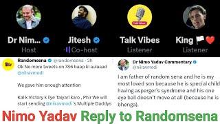 Nimo Yadav Reply to Randomsena | Nimo Yadav & Jitesh Twitter Space Video on Randomsena