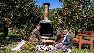 Authentic Turkish Gozleme on Wood Fire | Outdoor Cooking