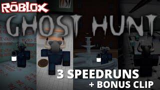 How I Beat a HORROR GAME in less than a minute [Roblox Ghost Hunt] (Full runs & commentary + Bonus)