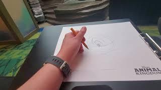 The Animation Experience at Animal Kingdom | Drawing Thumper from Bambi