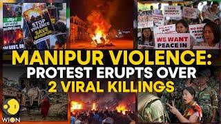 Manipur violence: Thousands of students protest over brutal killing of two in Imphal l WION ORIGINAL