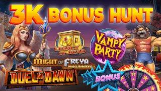 €3000 BONUS HUNT - 12 SLOT BONUSES TO OPEN