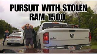 STOLEN RAM 1500 flees Arkansas State Police - 100+ MPH pursuit (Driver has felony warrants)