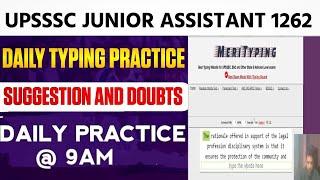 Junior assistant 1262 typing|Junior Assistant 1262 typing date|UPSSSC latest news today| UPSSSC