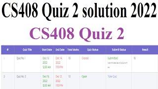 CS408 Quiz 2 | CS408 Quiz 2 solution 2022 | CS408 - Human Computer Interaction QUIZ-2