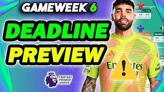 LIVE GAMEWEEK 6 PREVIEW | RAYA DOUBT? | PLUS Q&A | Fantasy Premier League 2024/25