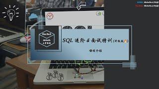 SQL 进阶 & 面试特训 - 课程介绍 (Michelle小梦想家)