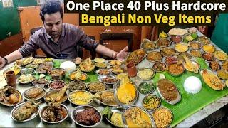 Bengali NONVEG Food Heaven! 40 Plus Items on Table. Machhi, Mutton, Chicken Prawn Chawal Etc